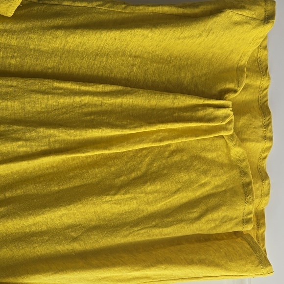 Rachel Roy 100% Linen Yellow Top - Picture 2 of 5